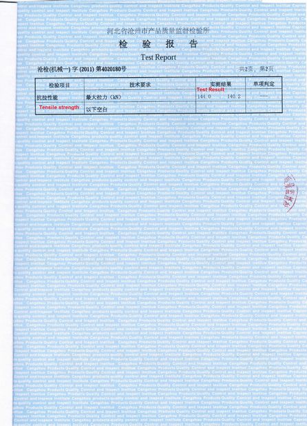 China Cangzhou Weisitai Scaffolding Co., Ltd. Certificaten